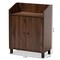 Baxton Studio Rossin 2-Door Wood Entryway Shoe Storage Cabinet with Open Shelf 153-9155 - alternate 3